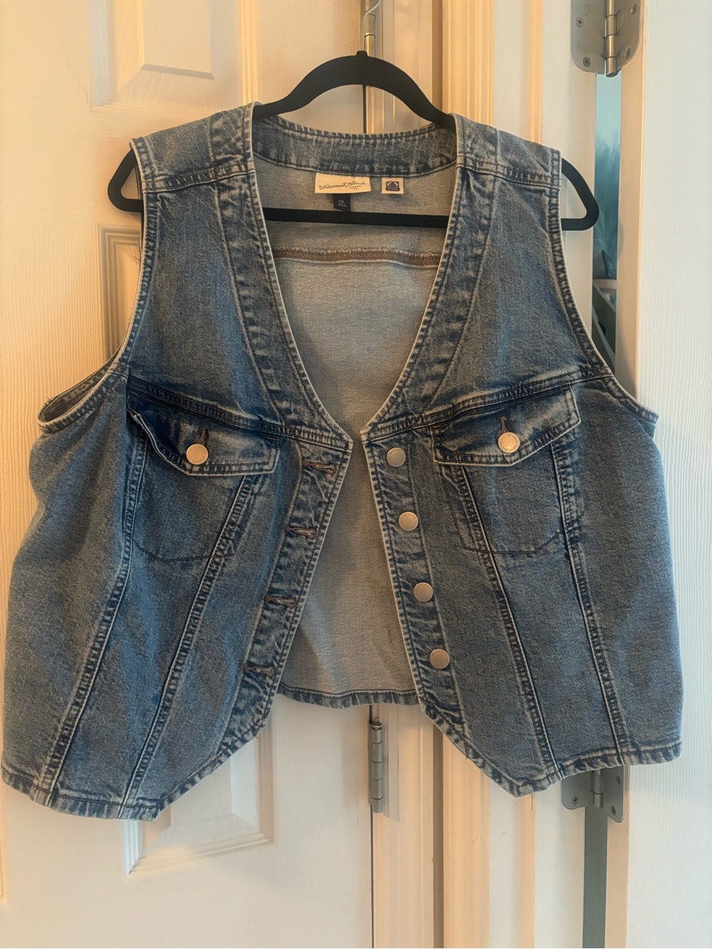 Denim Vest – Blue Jean Vest with Button Front